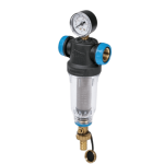 FNS2P1522 Ecosoft Pašattīrošs SAN filtrs ar 304 nerūsējošā tērauda sieta kasetnēm ar ½” FM un ¾” M savienojumu