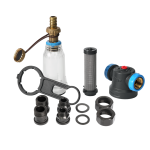 FNS2P1522 Ecosoft Pašattīrošs SAN filtrs ar 304 nerūsējošā tērauda sieta kasetnēm ar ½” FM un ¾” M savienojumu