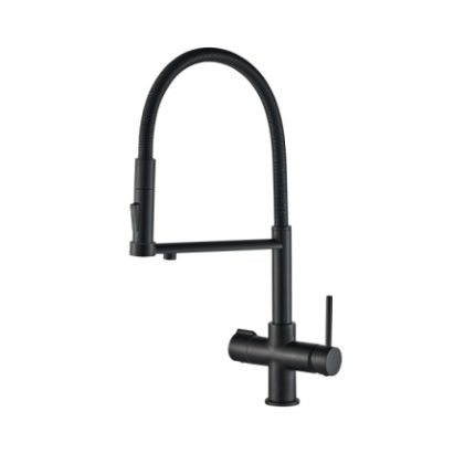 W-SH-506-BLACK Кухонный кран (горячий-холодный-ro-душ)